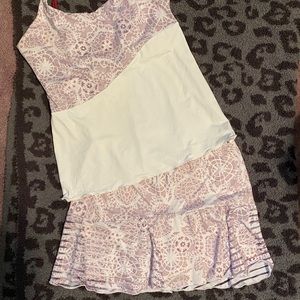 Two piece Denise Cromwell tennis outfit